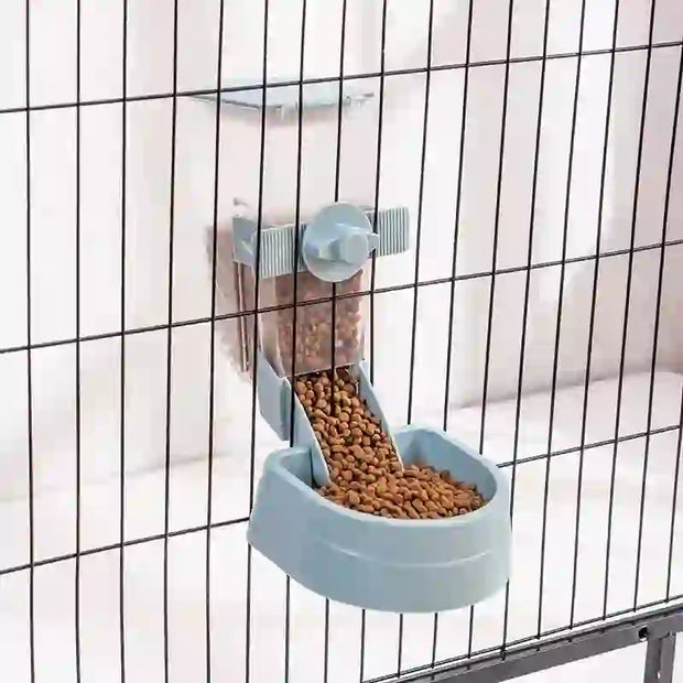 automatic hanging feeder & waterer assembly
