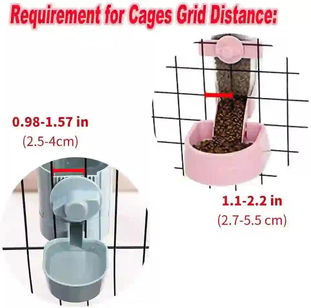 automatic hanging feeder & waterer assembly