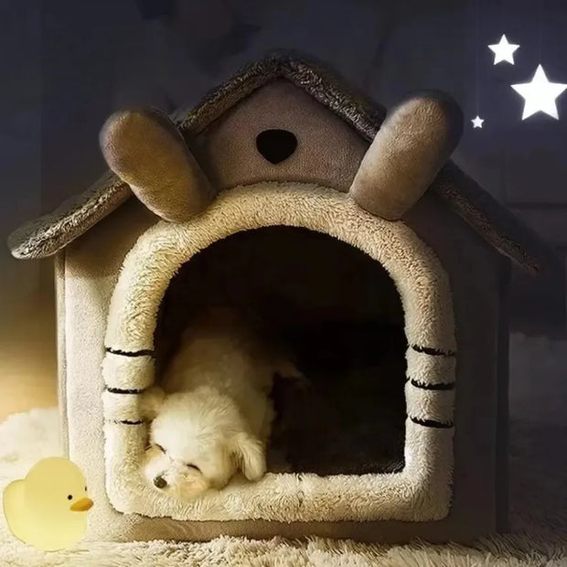 All-Season Pet House – Washable, Detachable Bed for Cats & Dogs