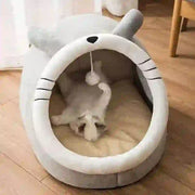 foldable cat cave bed and mattress
