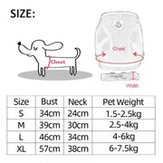 adjustable mesh dog harness & leash medium
