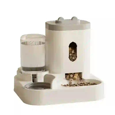 automatic cat feeder and water fountain
