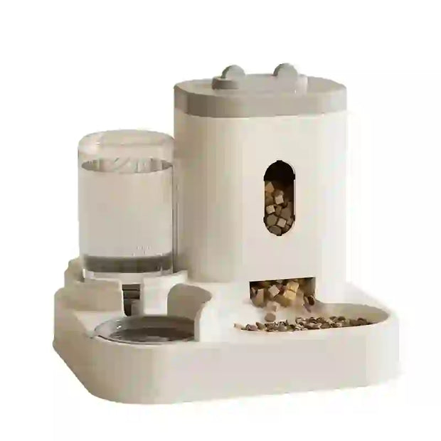 automatic cat feeder and water fountain

