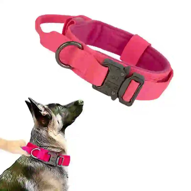 durable tactical dog collar leash set smart