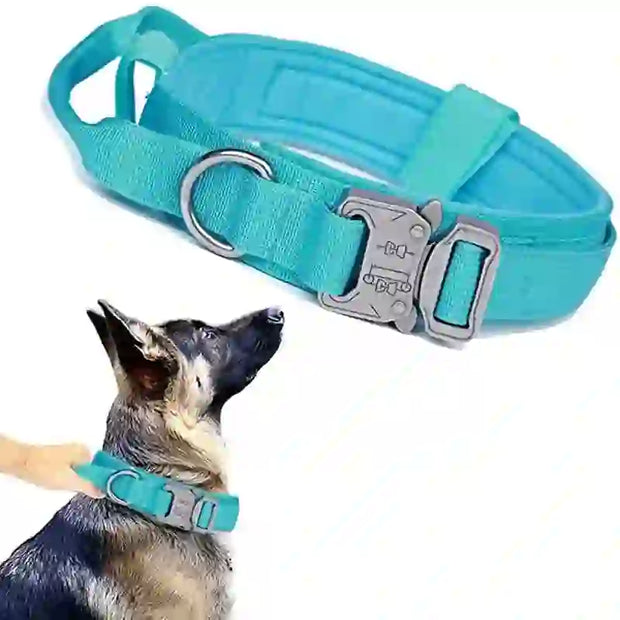 durable tactical dog collar leash set smart