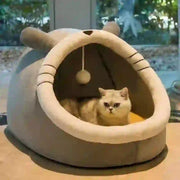 foldable cat cave bed and mattress
