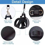 adjustable mesh dog harness & leash medium
