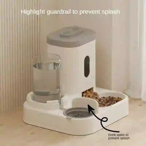 automatic cat feeder and water fountain
