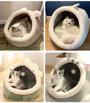 foldable cat cave bed and mattress
