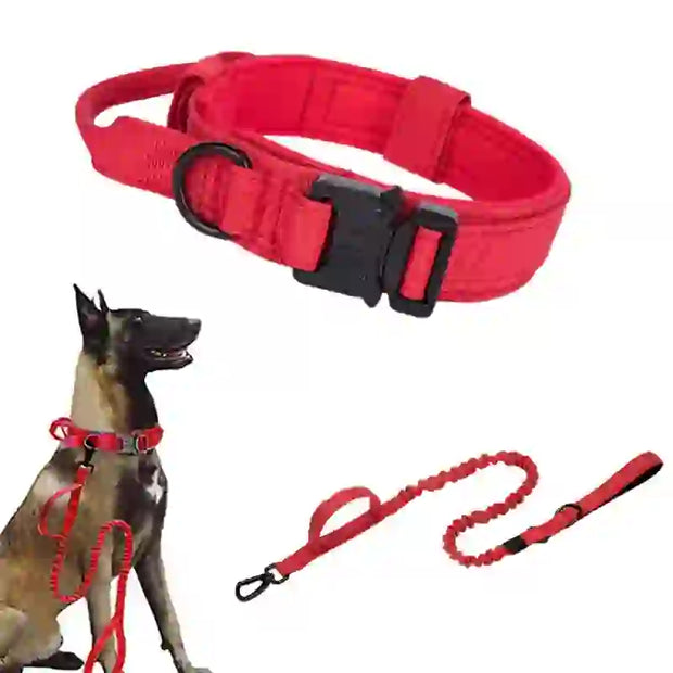 durable tactical dog collar leash set smart