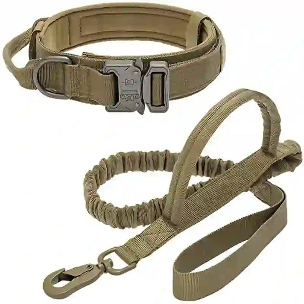 durable tactical dog collar leash set smart