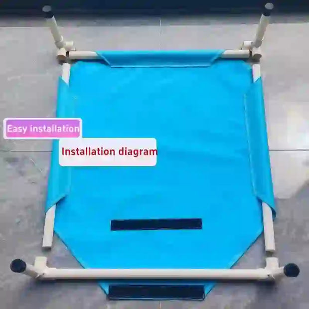 portable elevated pet camping bed and mattress