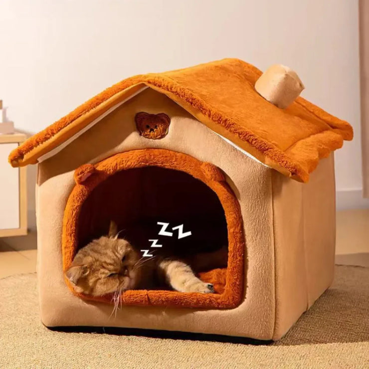 All-Season Pet House – Washable, Detachable Bed for Cats & Dogs