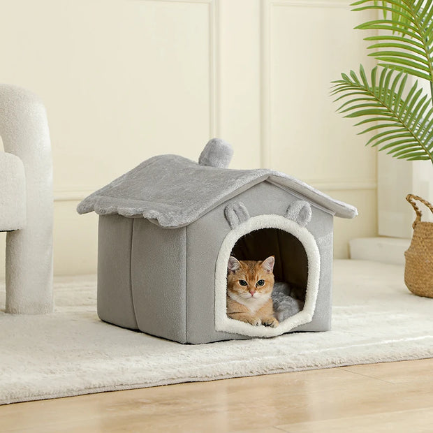 Foldable Pet House – Washable Bed for Small Dogs & Cats