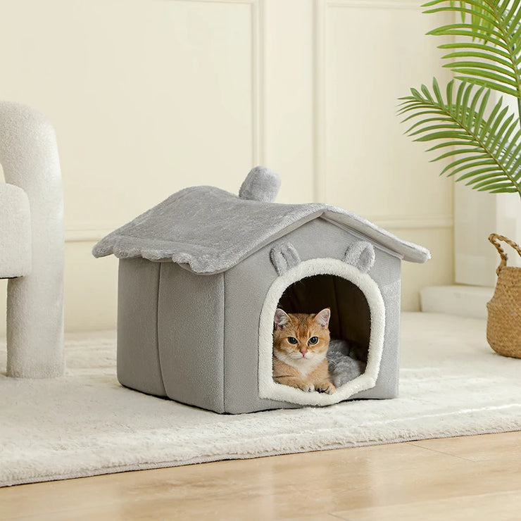 Foldable Pet House – Washable Bed for Small Dogs & Cats