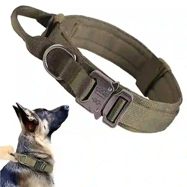 durable tactical dog collar leash set smart