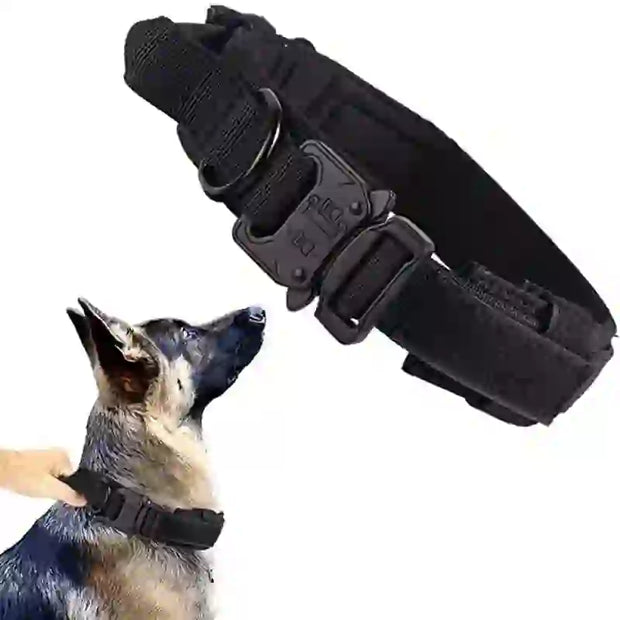durable tactical dog collar leash set smart