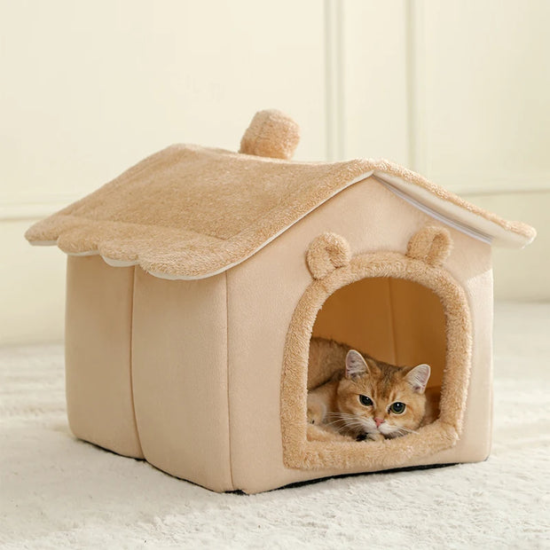 Foldable Pet House – Washable Bed for Small Dogs & Cats