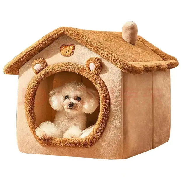 All-Season Pet House – Washable, Detachable Bed for Cats & Dogs