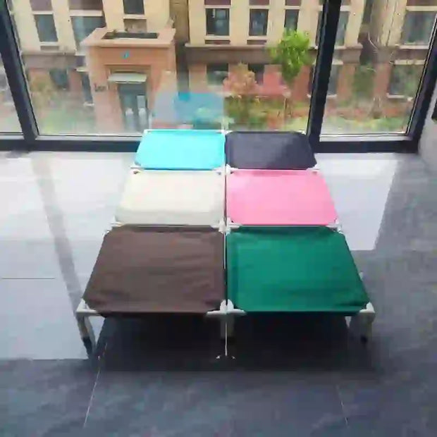 portable elevated pet camping bed and mattress