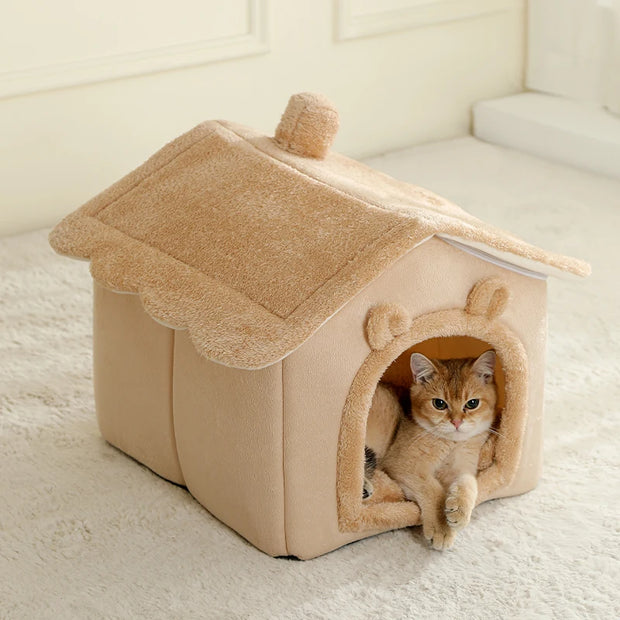 Foldable Pet House – Washable Bed for Small Dogs & Cats