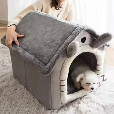 All-Season Pet House – Washable, Detachable Bed for Cats & Dogs