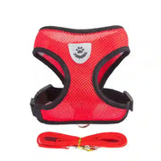 adjustable mesh dog harness & leash medium
