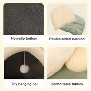 foldable cat cave bed and mattress
